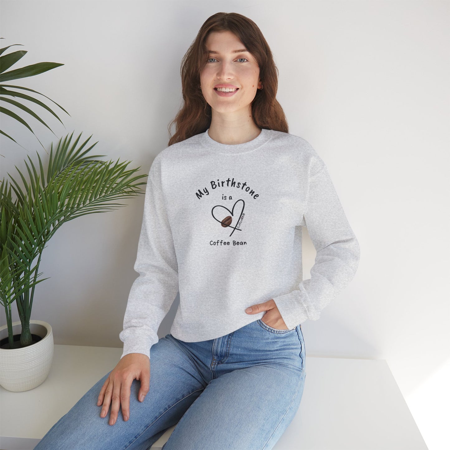 Coffee Bean Birthstone Crewneck Sweatshirt