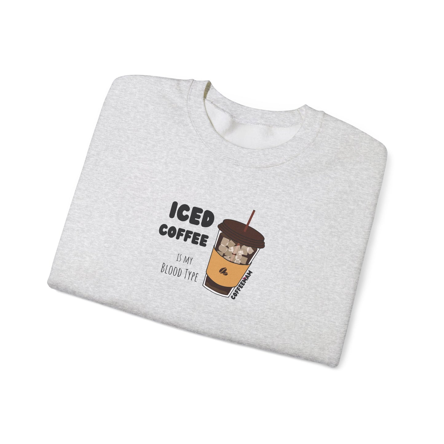 Iced Coffee Blood Type Crewneck Sweatshirt