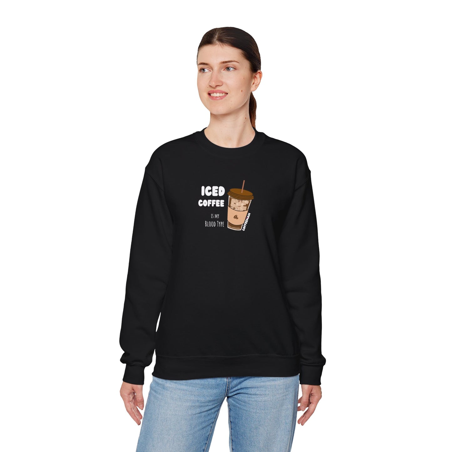 Iced Coffee Blood Type Crewneck Sweatshirt