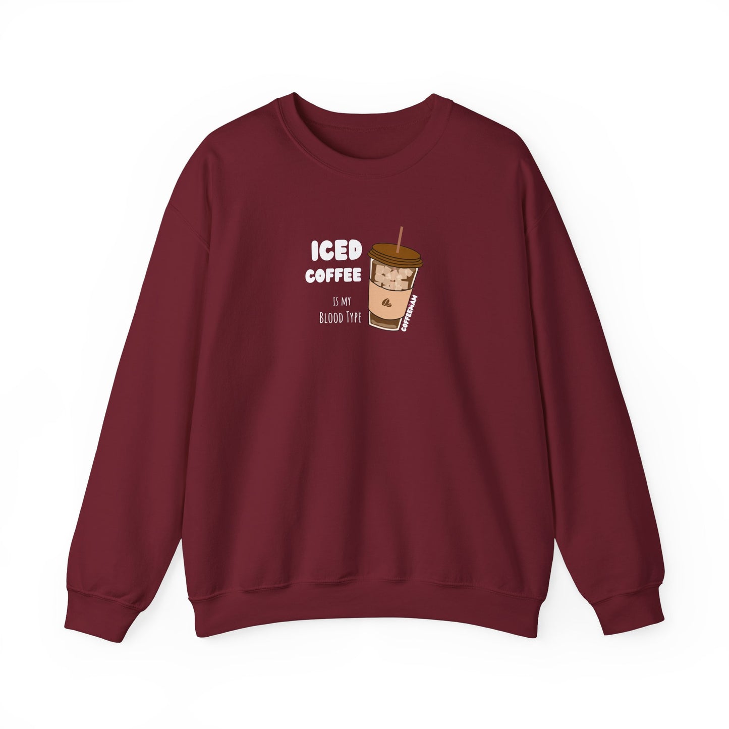 Iced Coffee Blood Type Crewneck Sweatshirt