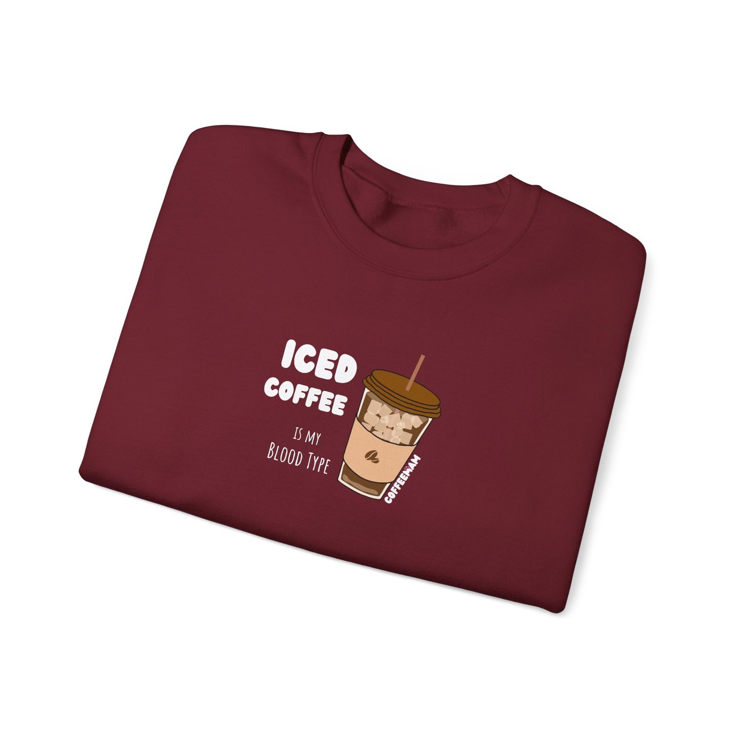 Iced Coffee Blood Type Crewneck Sweatshirt