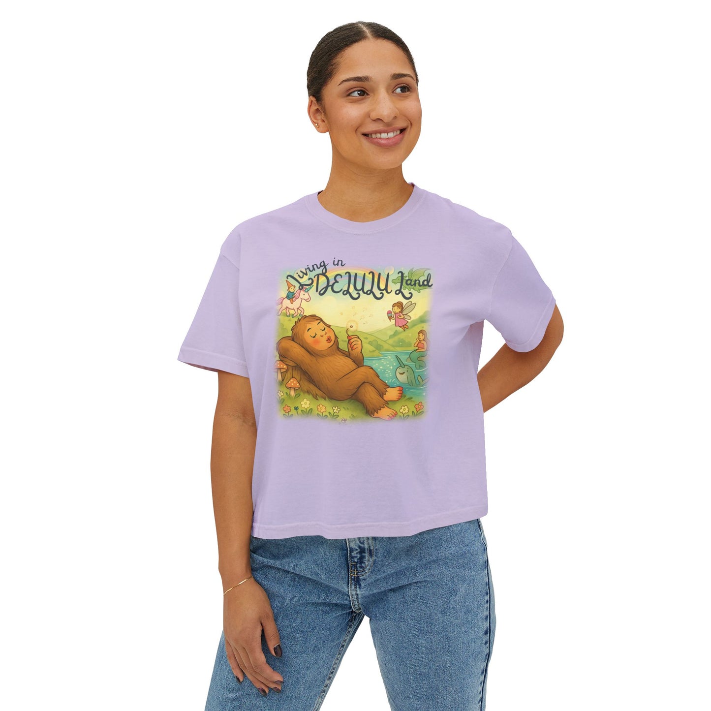 Delulu Land Boxy Tee