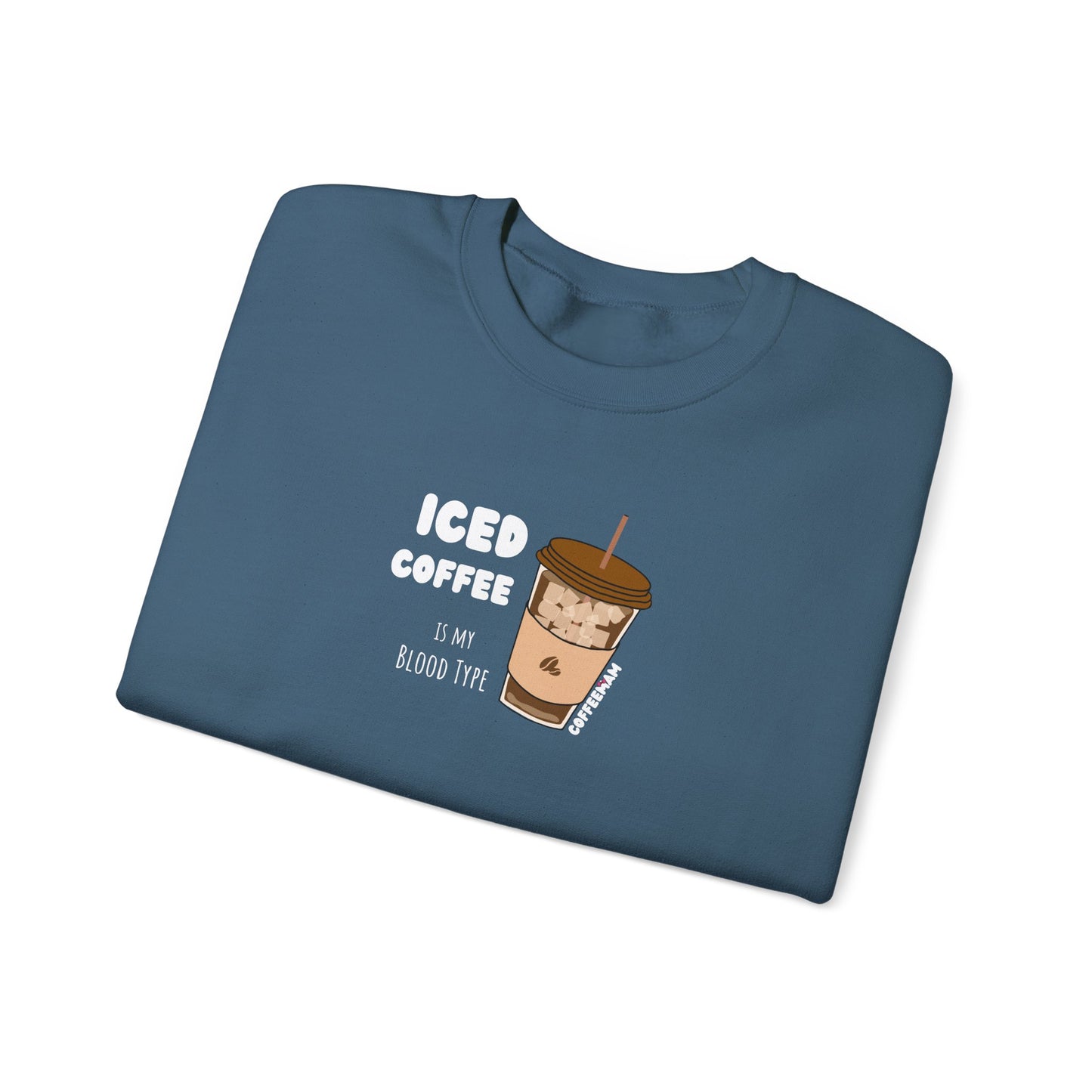 Iced Coffee Blood Type Crewneck Sweatshirt