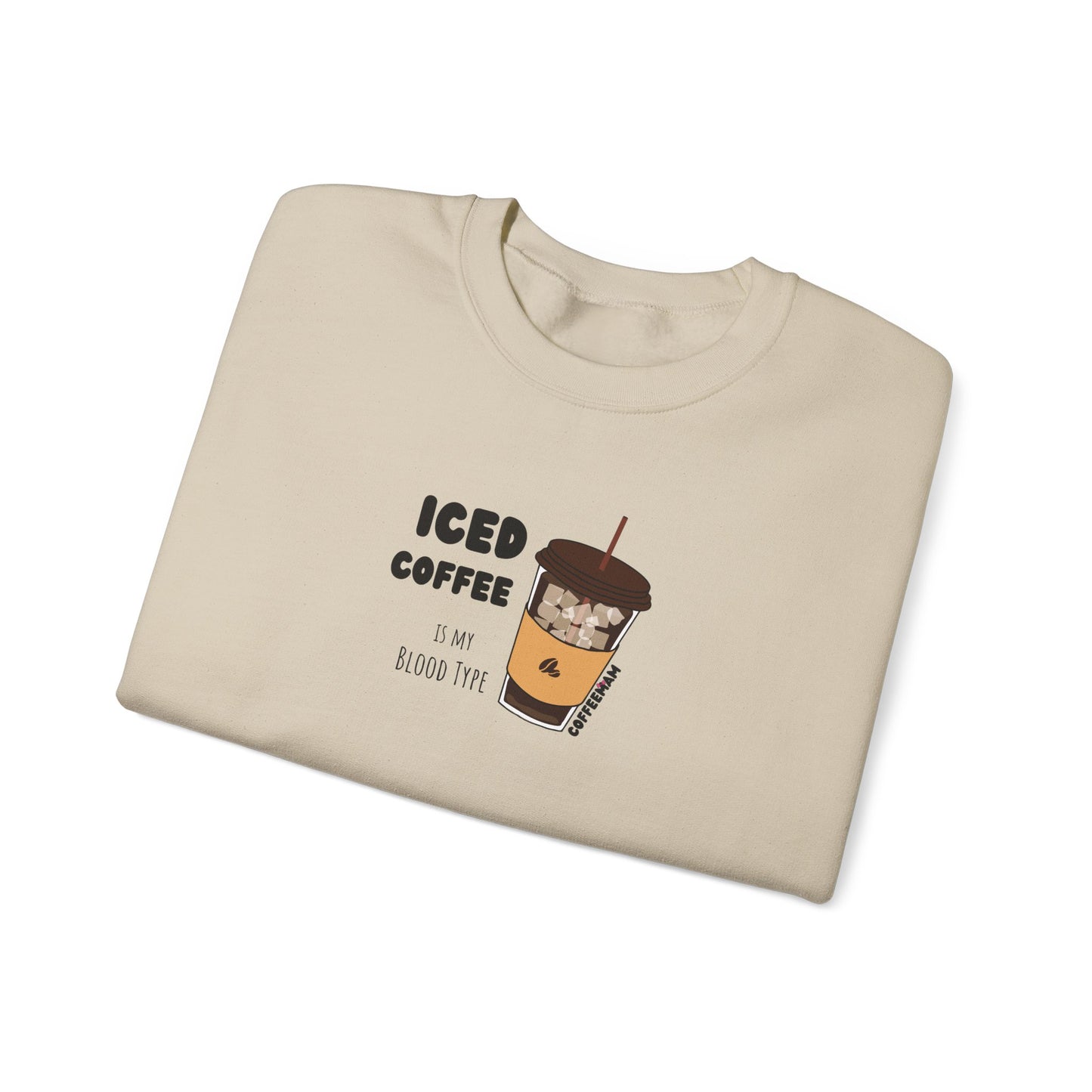 Iced Coffee Blood Type Crewneck Sweatshirt