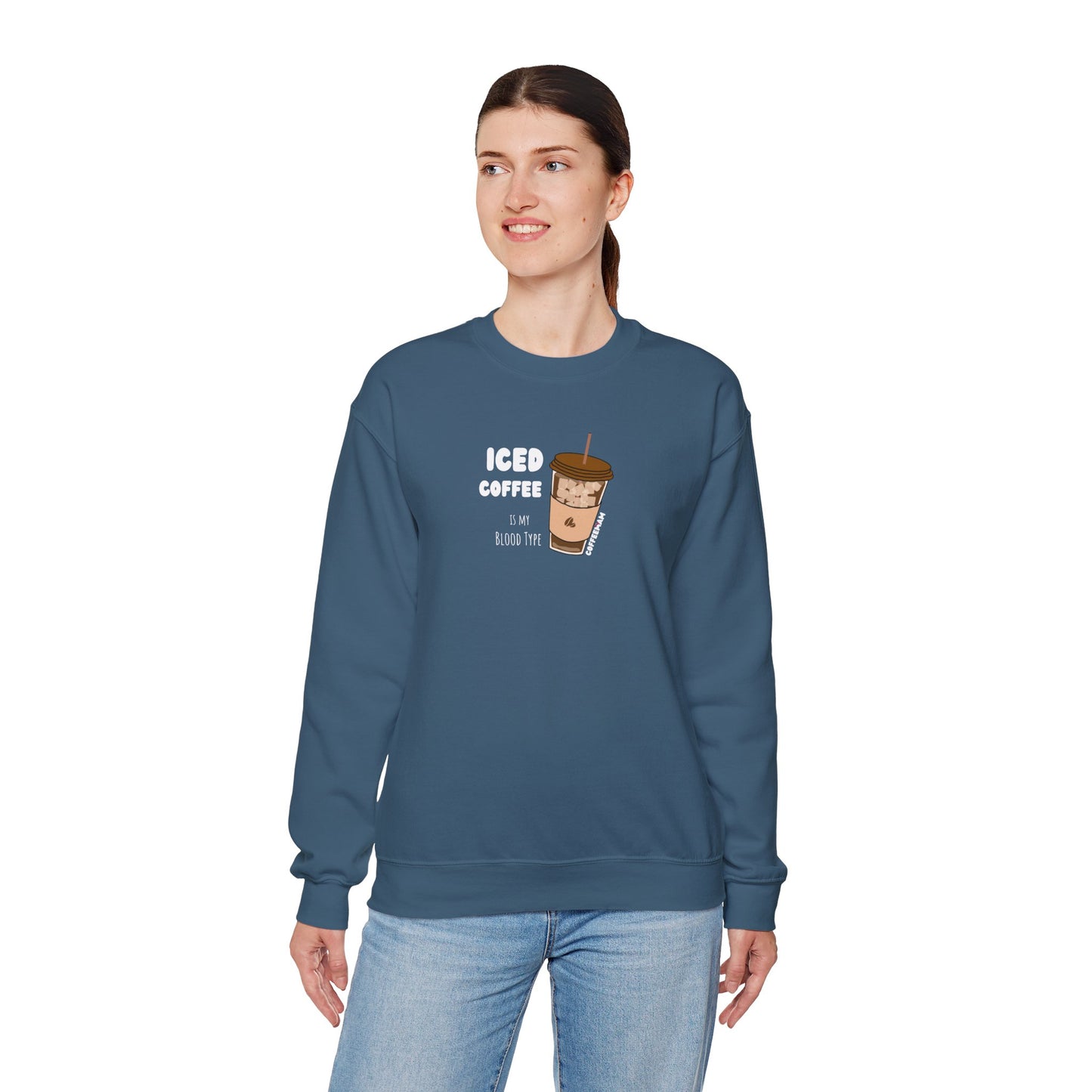 Iced Coffee Blood Type Crewneck Sweatshirt