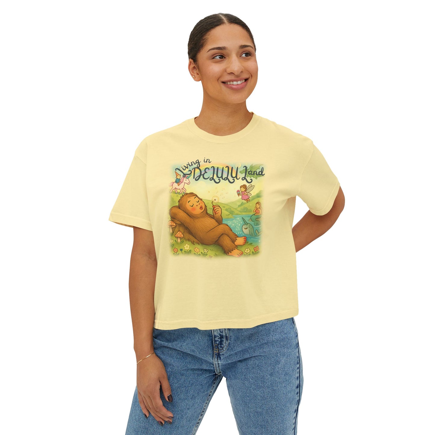 Delulu Land Boxy Tee
