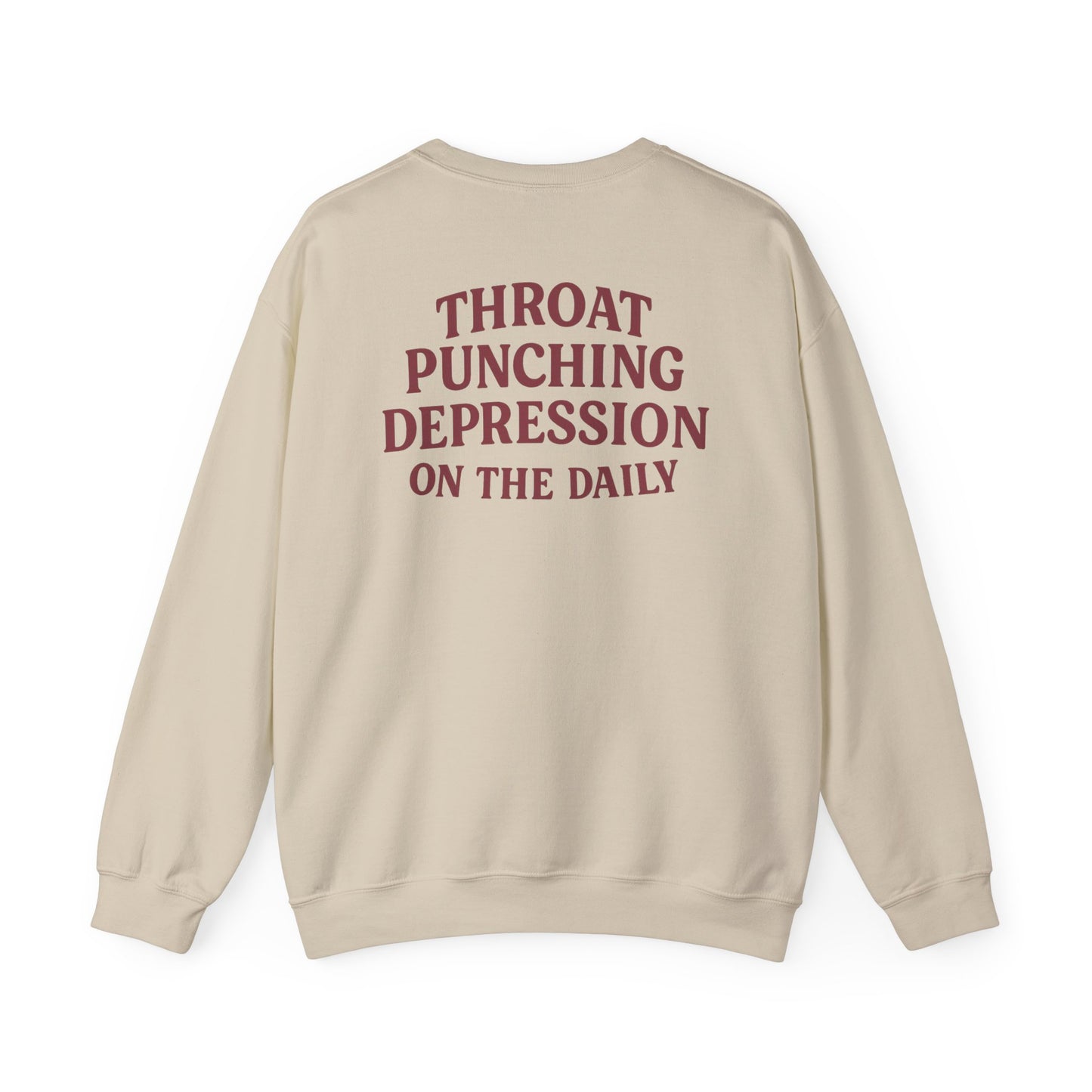Throat Punching Depression Crewneck Sweatshirt