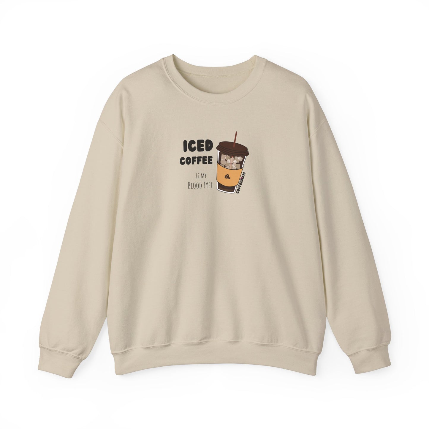 Iced Coffee Blood Type Crewneck Sweatshirt
