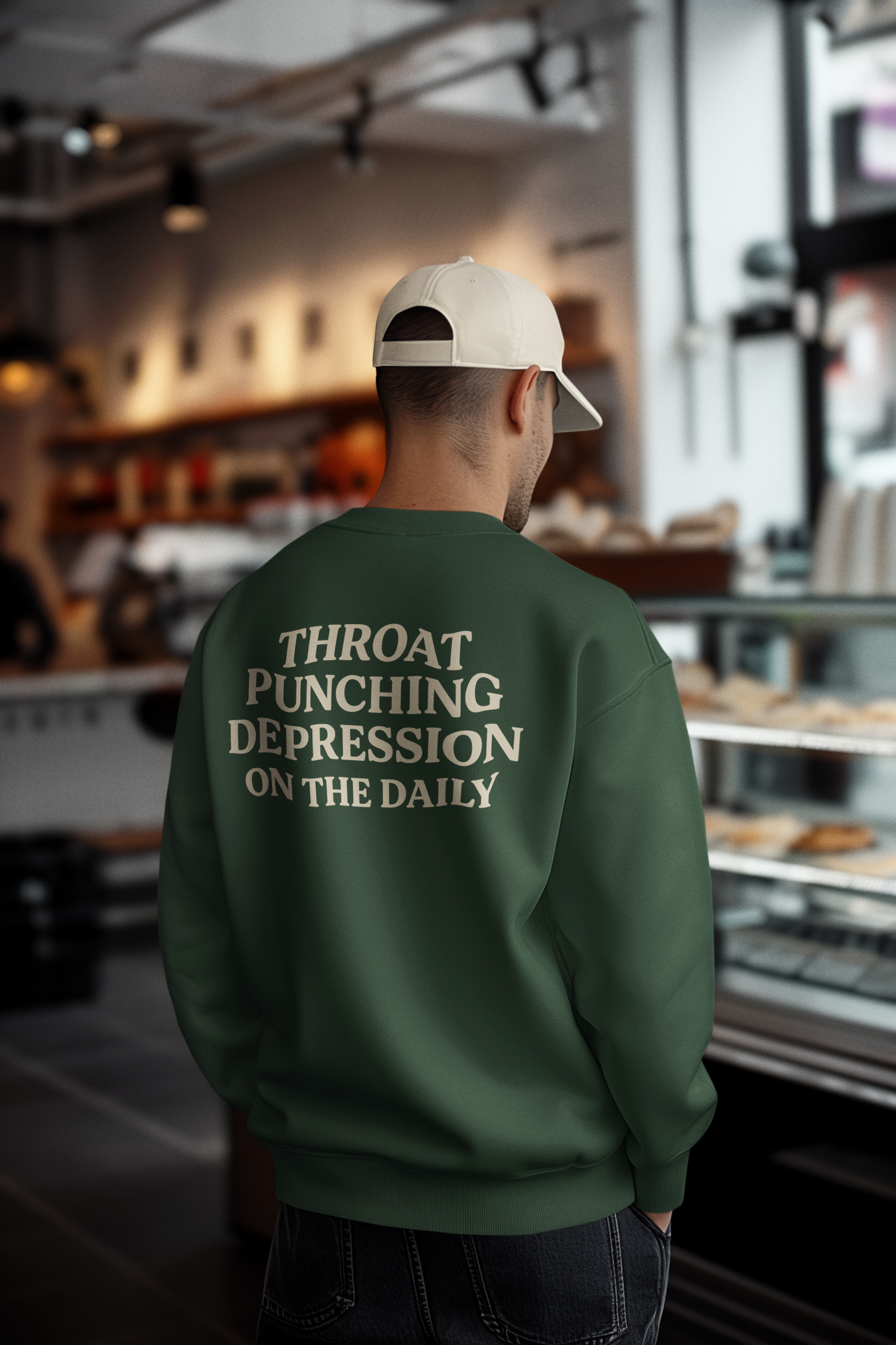 Throat Punching Depression Crewneck Sweatshirt