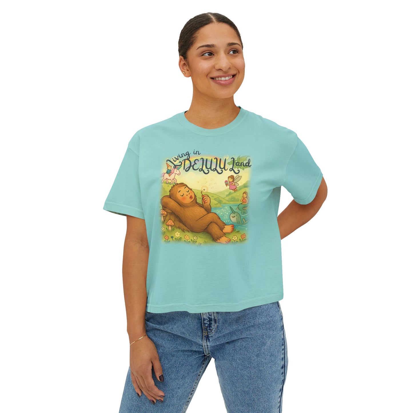 Delulu Land Boxy Tee