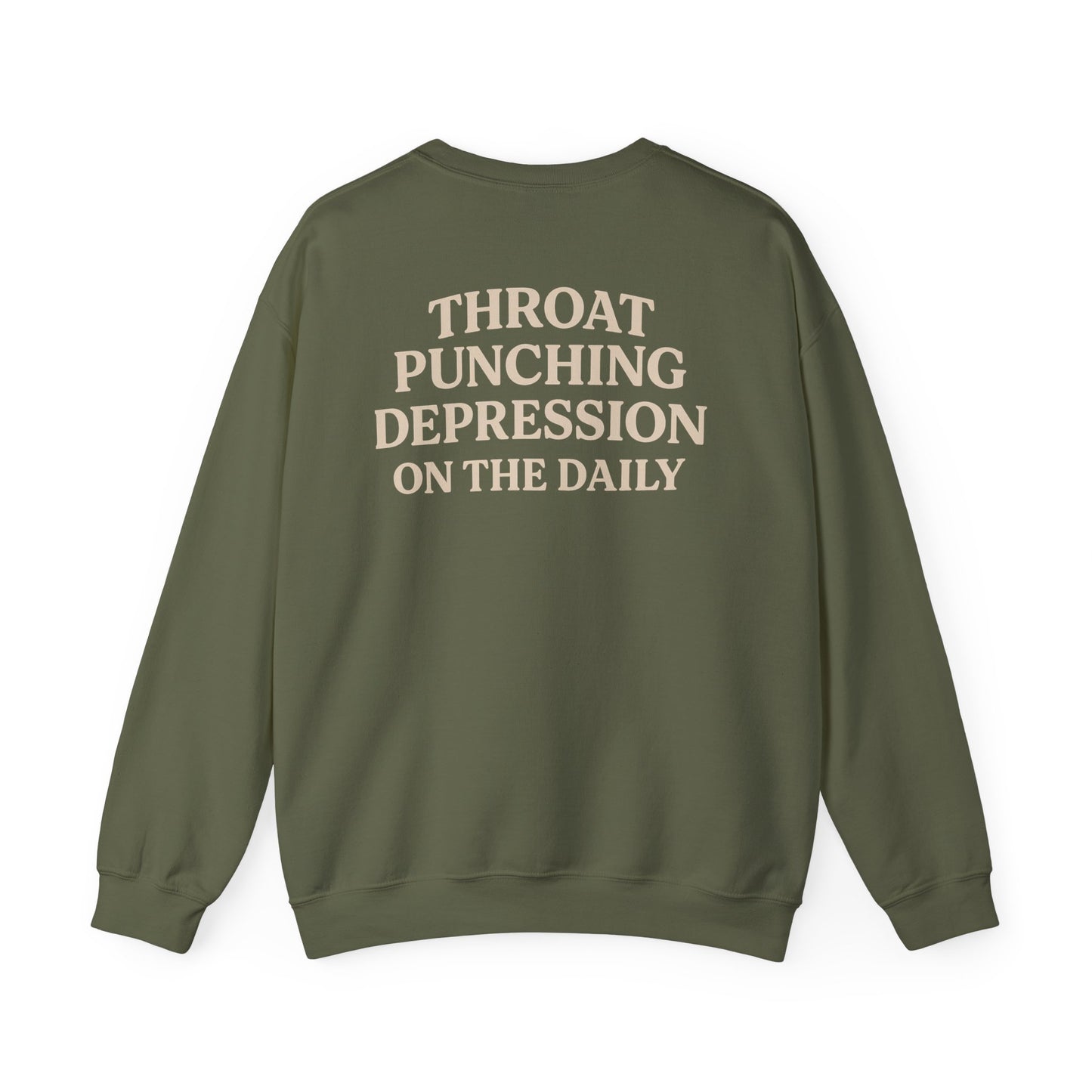 Throat Punching Depression Crewneck Sweatshirt